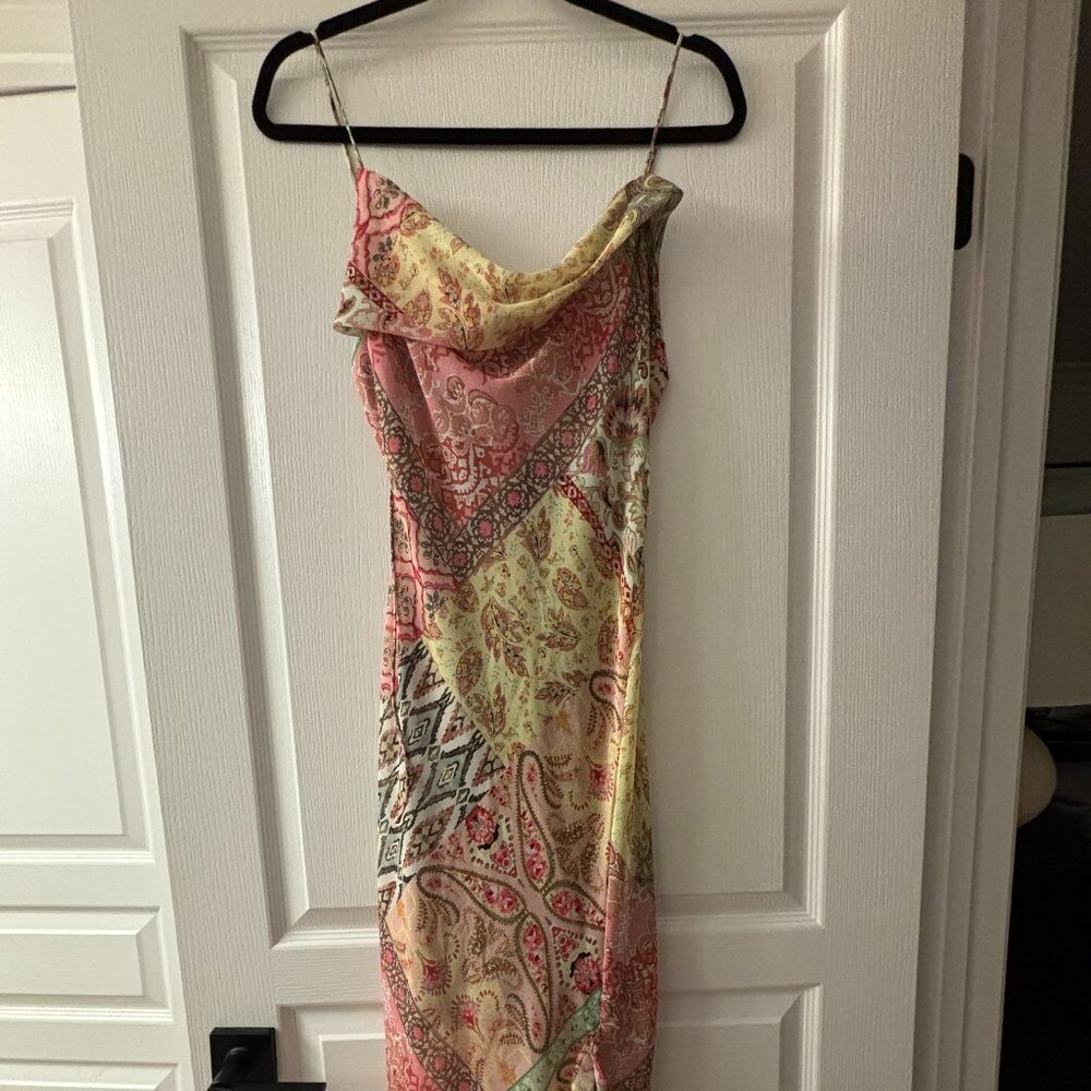 Zara Patchwork Slip Dress Maxi  - NWT